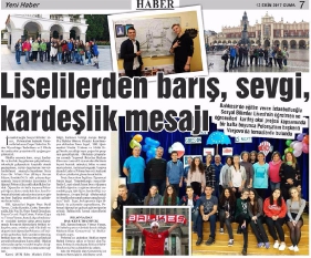 Artykuł opublikowany w Tureckiej gazecie