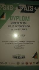 Dyplomy za kosza w ramach turnieju od SKS-u do AZS-u